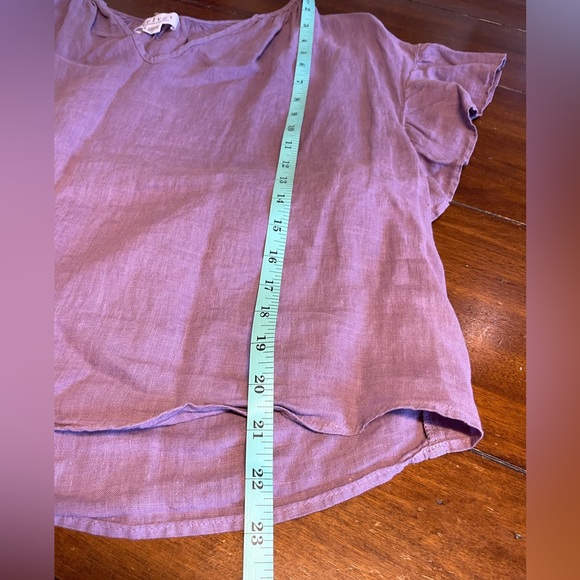 NWOT Velvet by Graham & Spencer Lilac Linen Top - Picture 7 of 9
